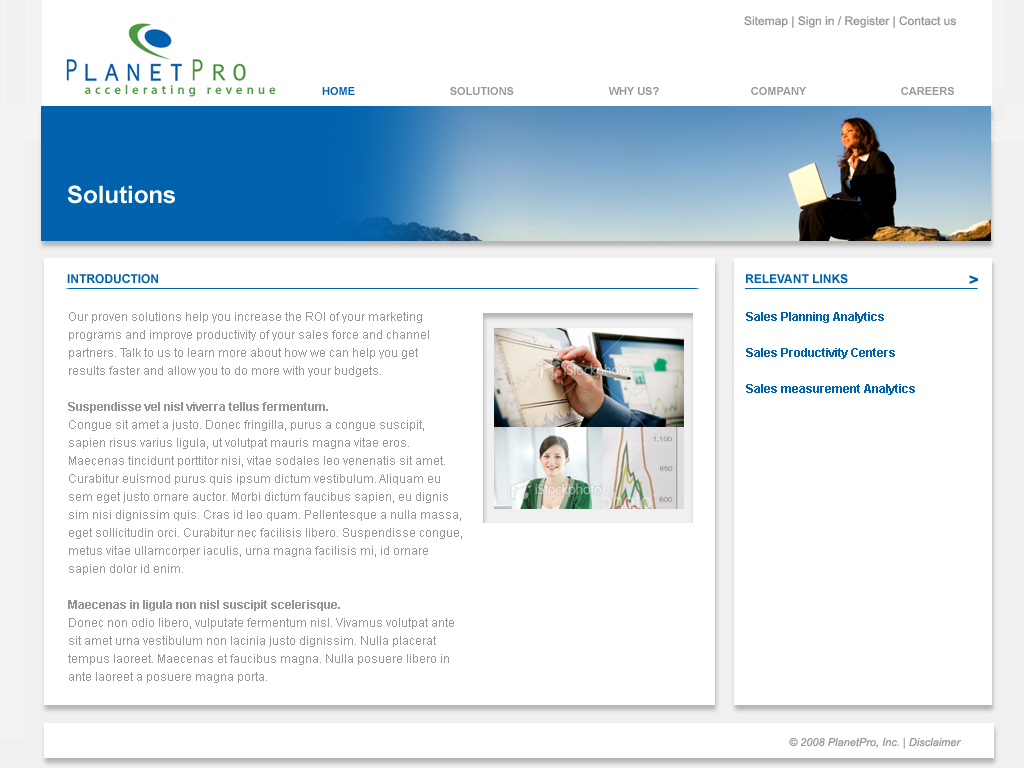 Web Design by Studio Pica for PlanetPro Inc. | Design #70544