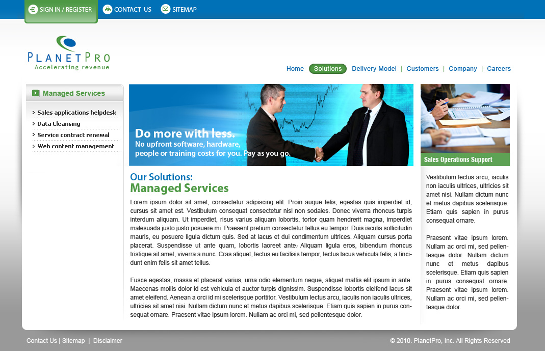 Web Design by Sky Ram for PlanetPro Inc. | Design #69903