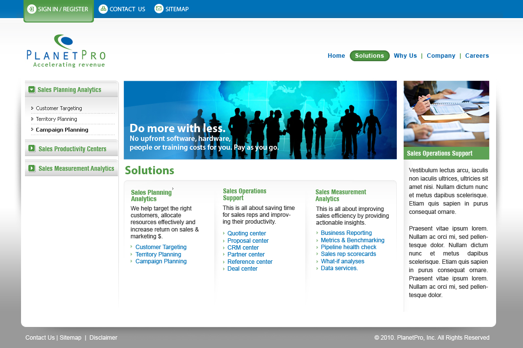 Web Design by Sky Ram for PlanetPro Inc. | Design #70488