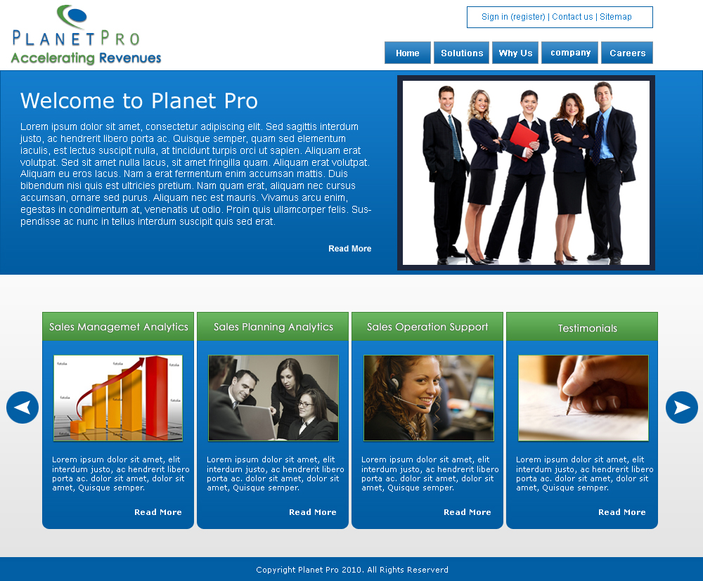Web Design by LogoDesigns.ae for PlanetPro Inc. | Design #70484
