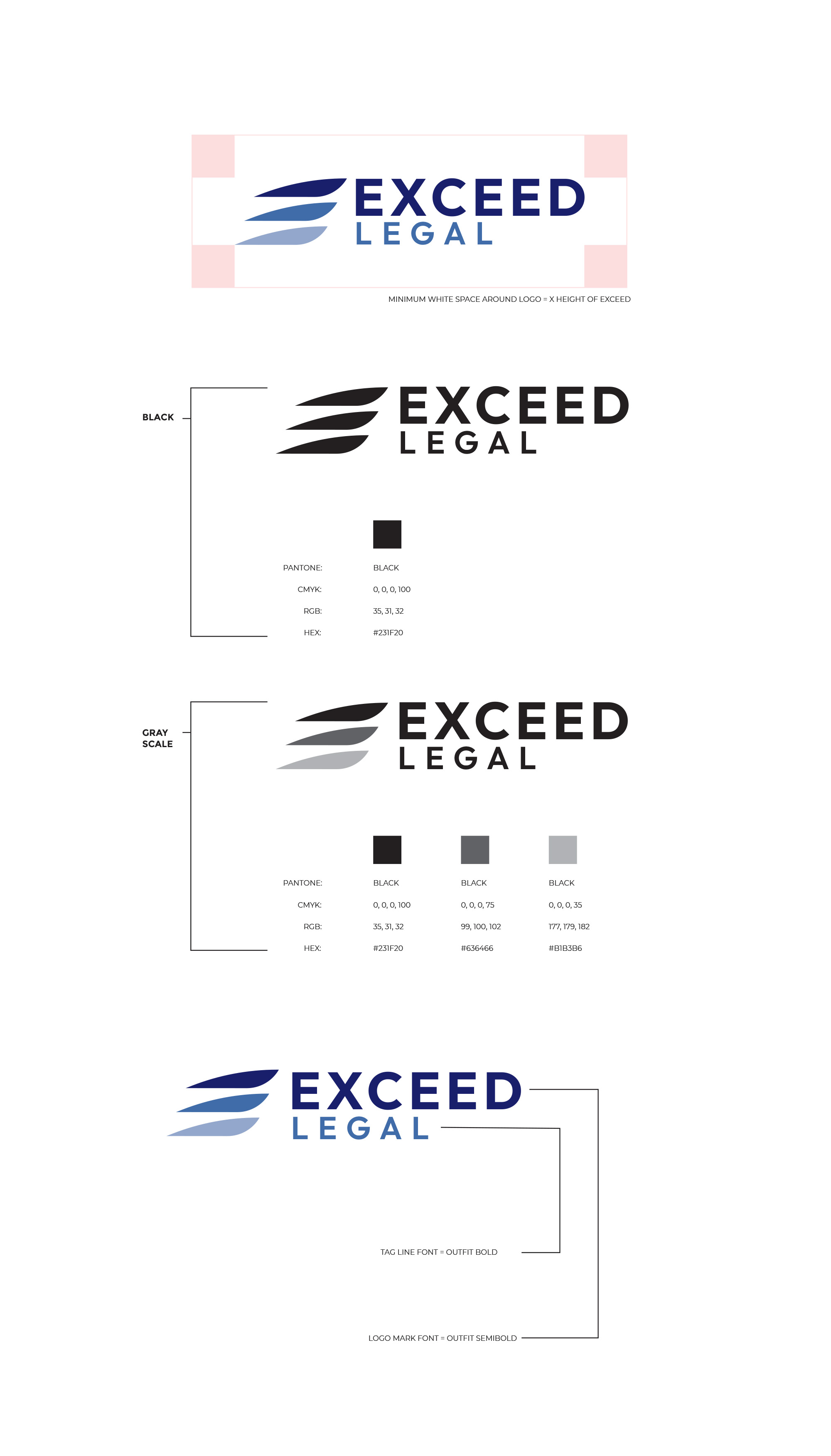 Logo Design by Jelena B for Exceed Legal PLLC | Design #32718704