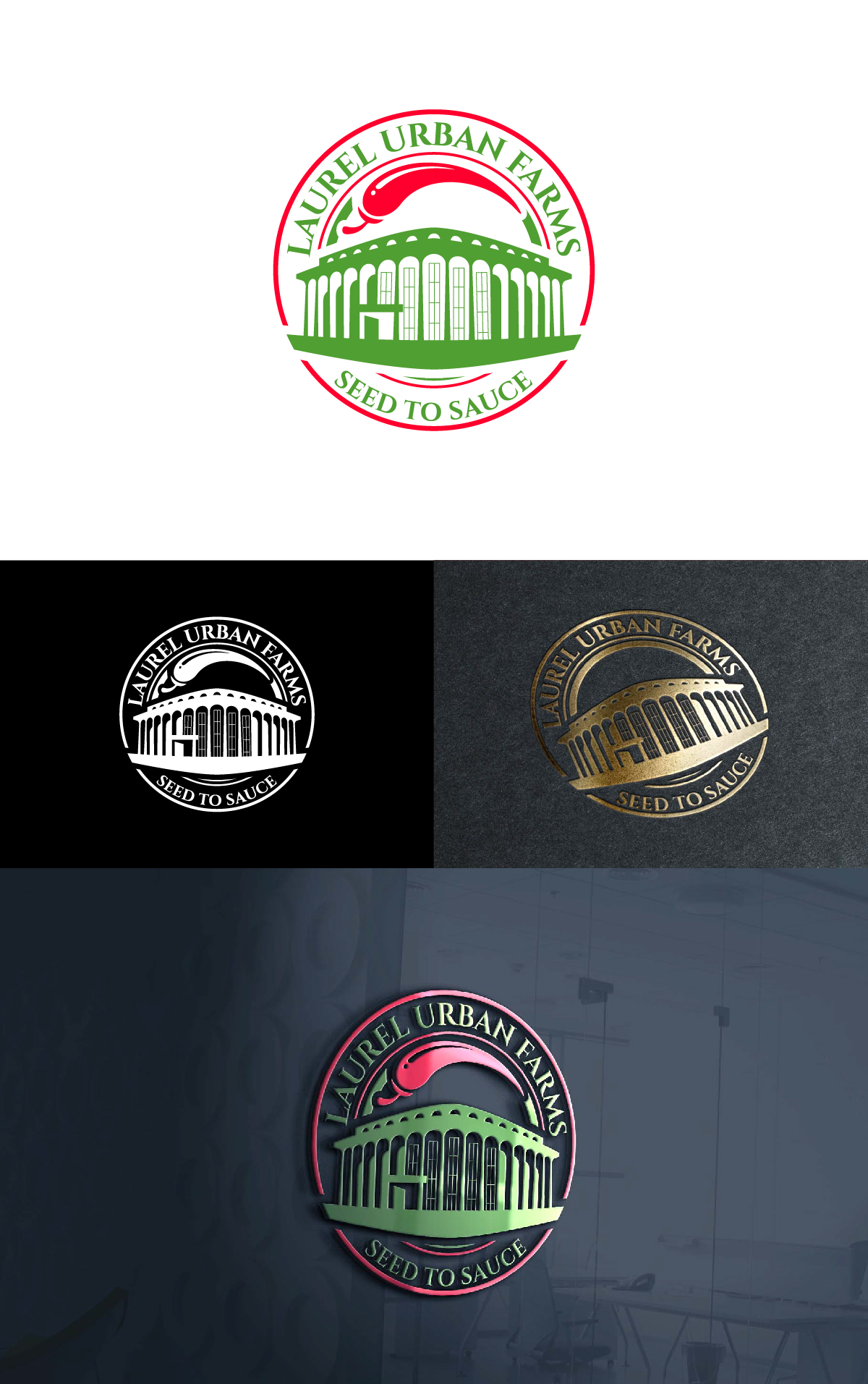 Logo Design by Barish Design for Laurel Urban Farms  | Design #32781552