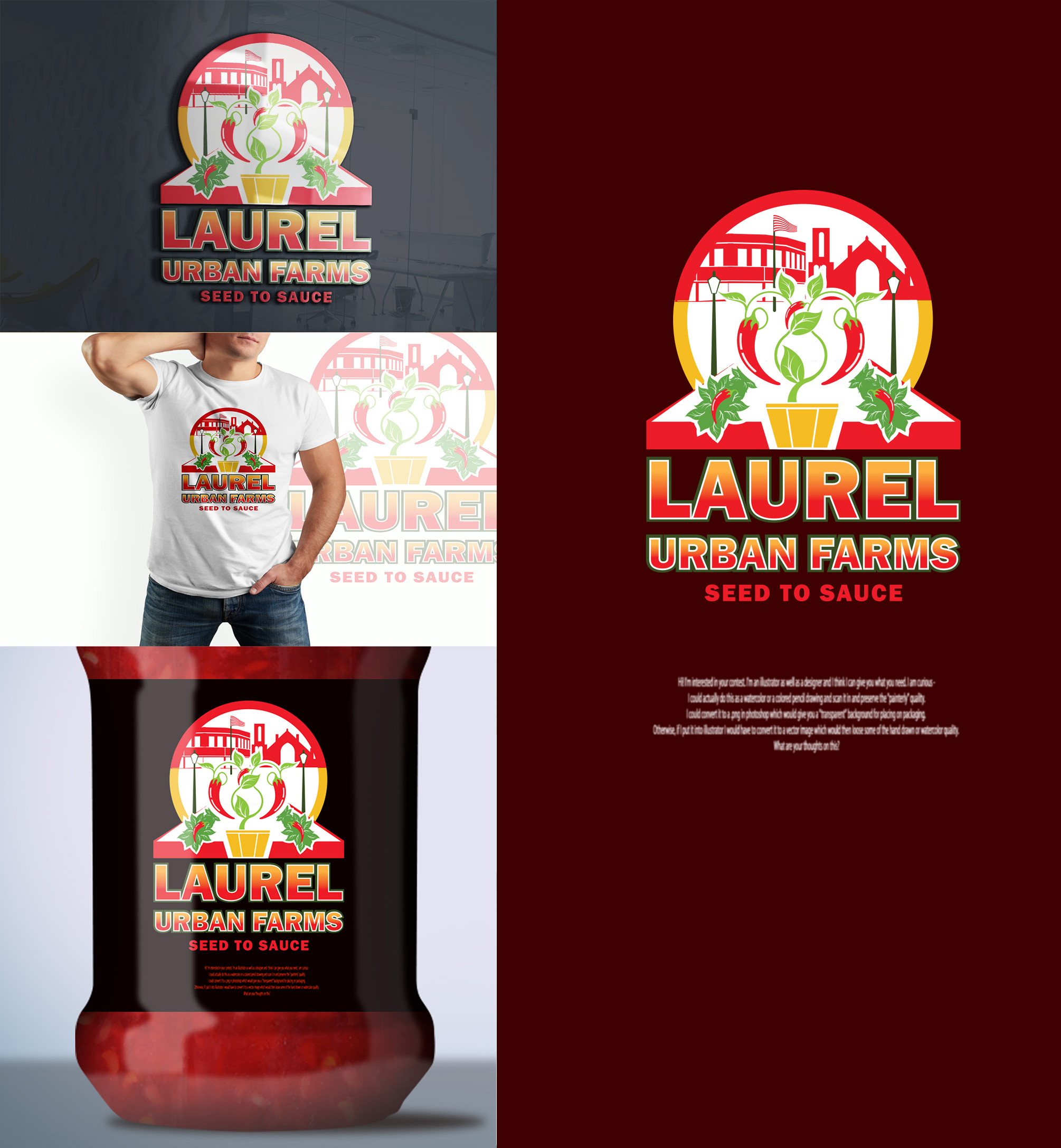 Logo Design by Wonderful design for Laurel Urban Farms  | Design #32749666