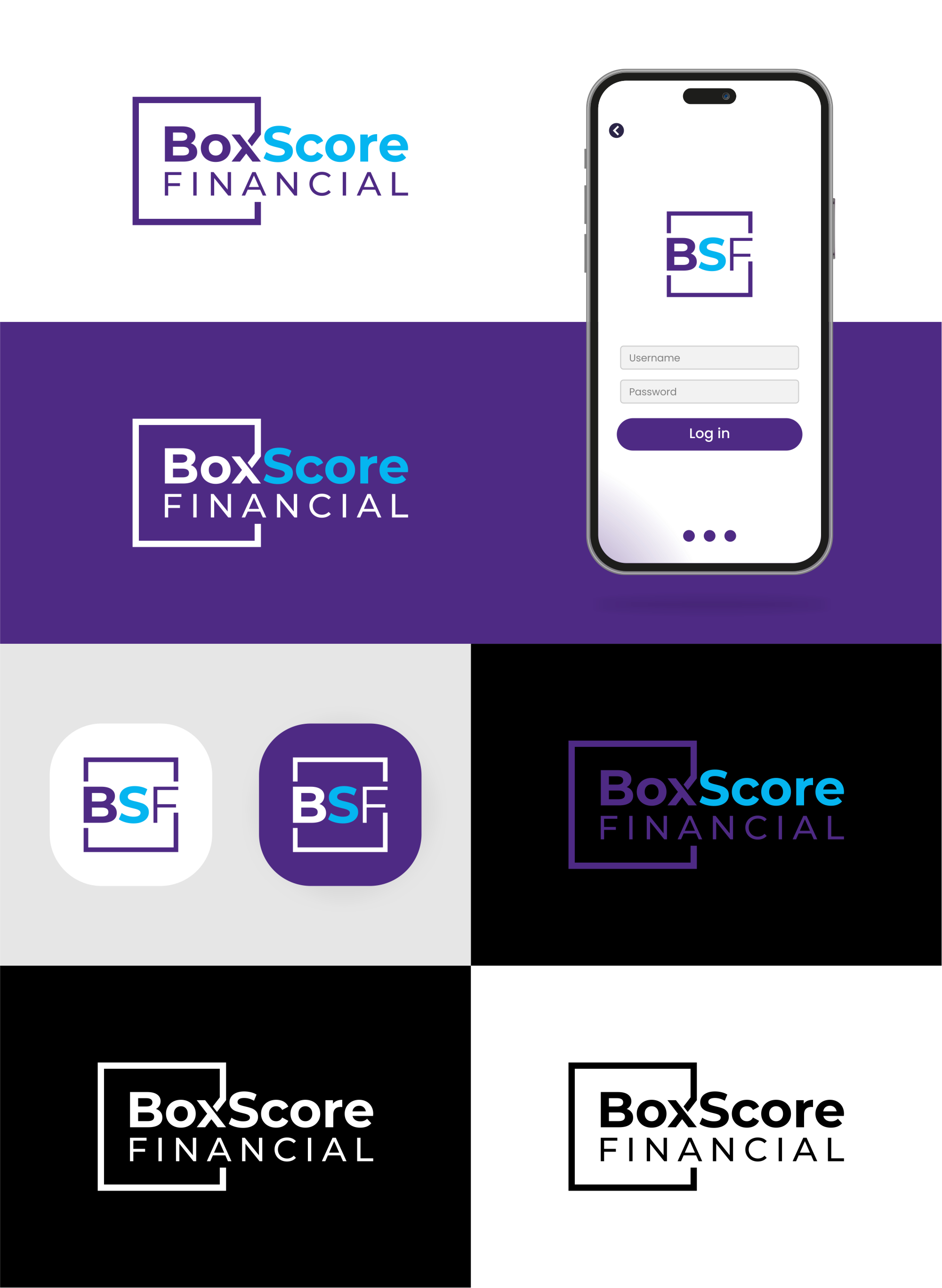 Diseño de Logo por Noekha Studio para BoxScore Financial | Diseño #32766203