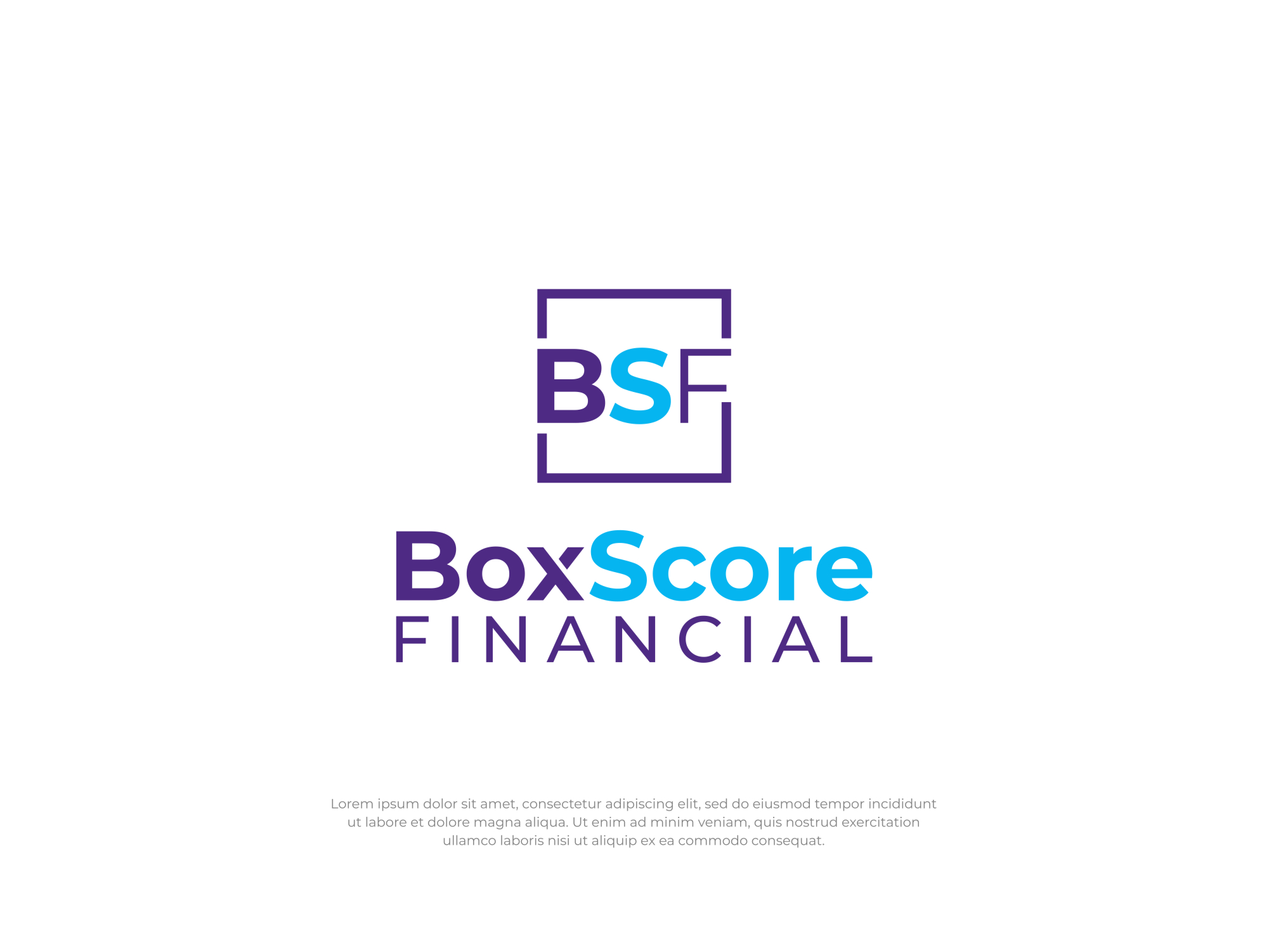 Logo Design by Noekha Studio for BoxScore Financial | Design #32809247