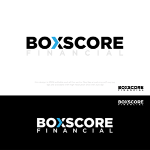 Diseño de Logo por chilliebird studio para BoxScore Financial | Diseño: #32761895