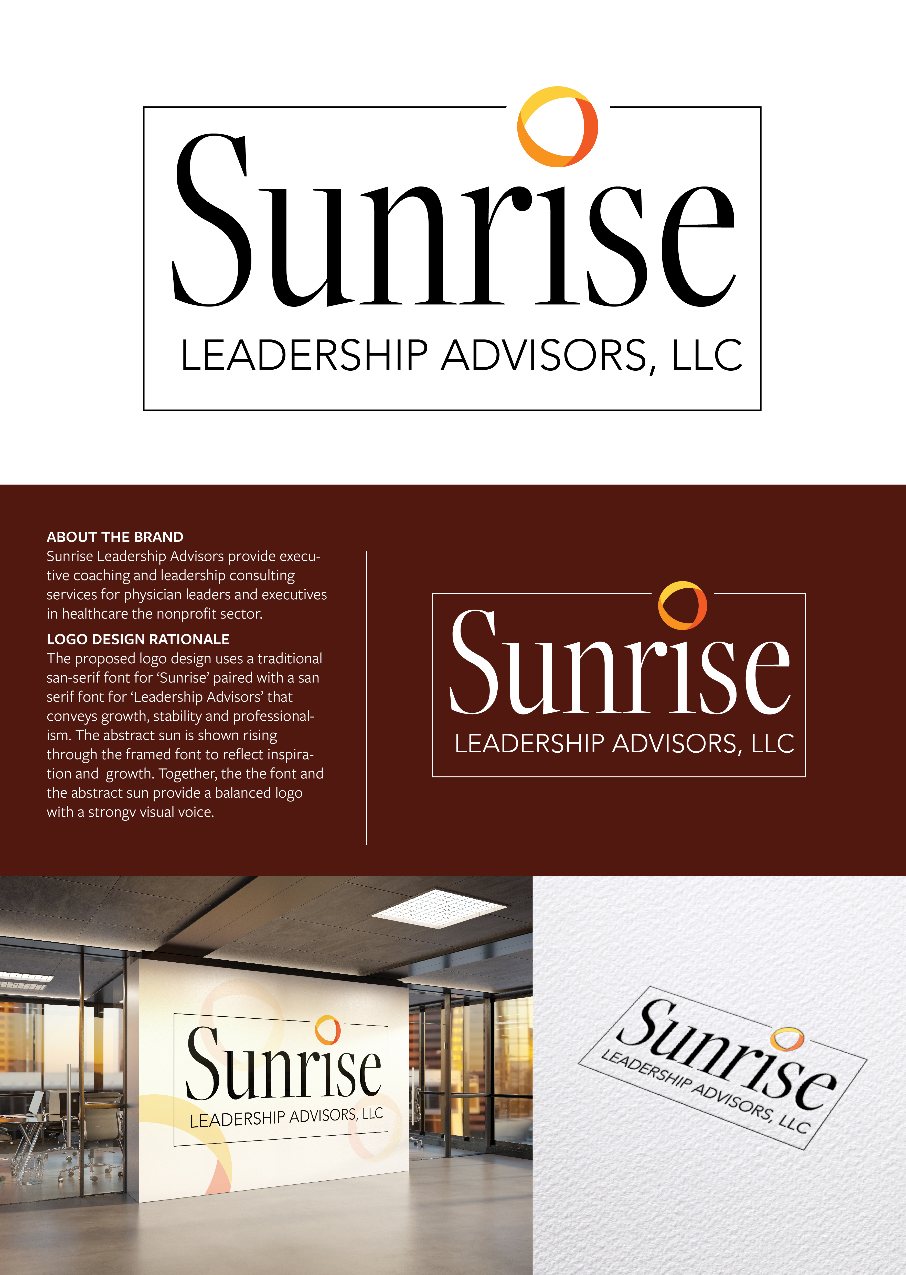 Logo Design by JKennedydesign for Sunrise Leadership Advisors LLC | Design #32746678