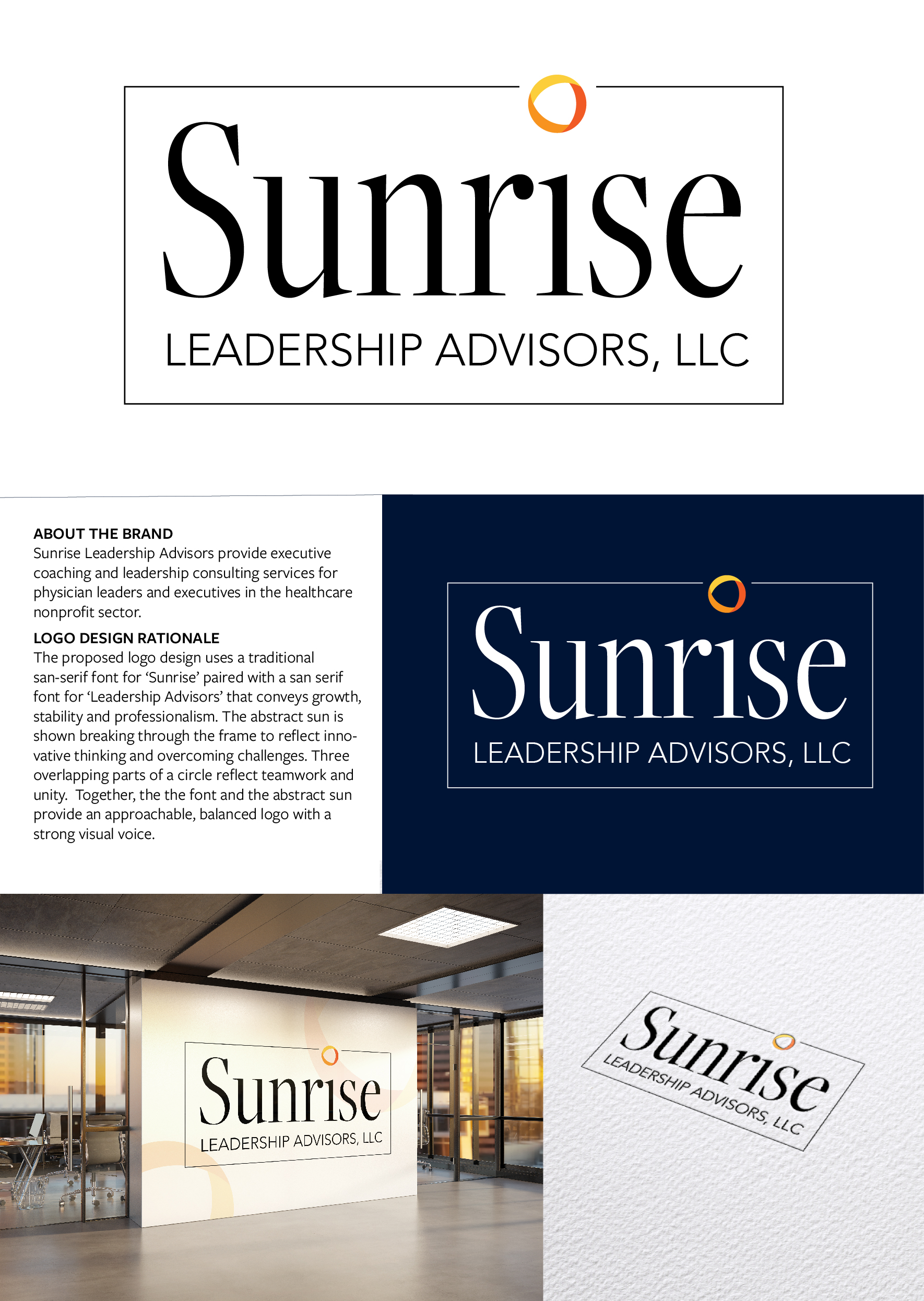 Diseño de Logo por JKennedydesign para Sunrise Leadership Advisors LLC | Diseño #32776093