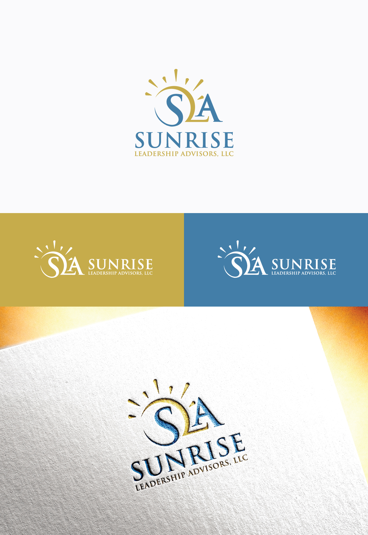 Logo Design by step forward 2 for Sunrise Leadership Advisors LLC | Design #32741995