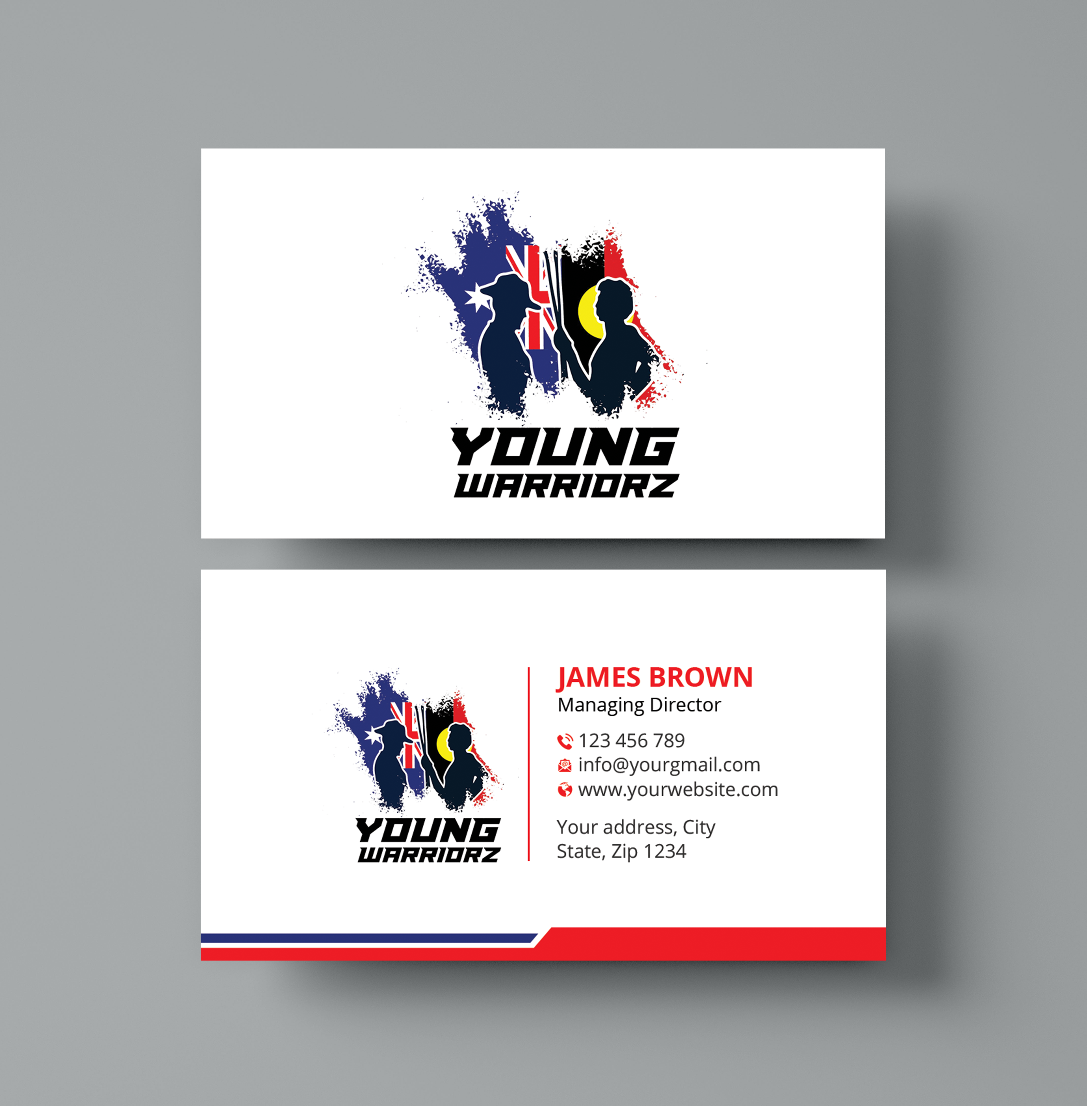 Business Card Design by Expert Bappy for Young Warriorz | Design #32747205