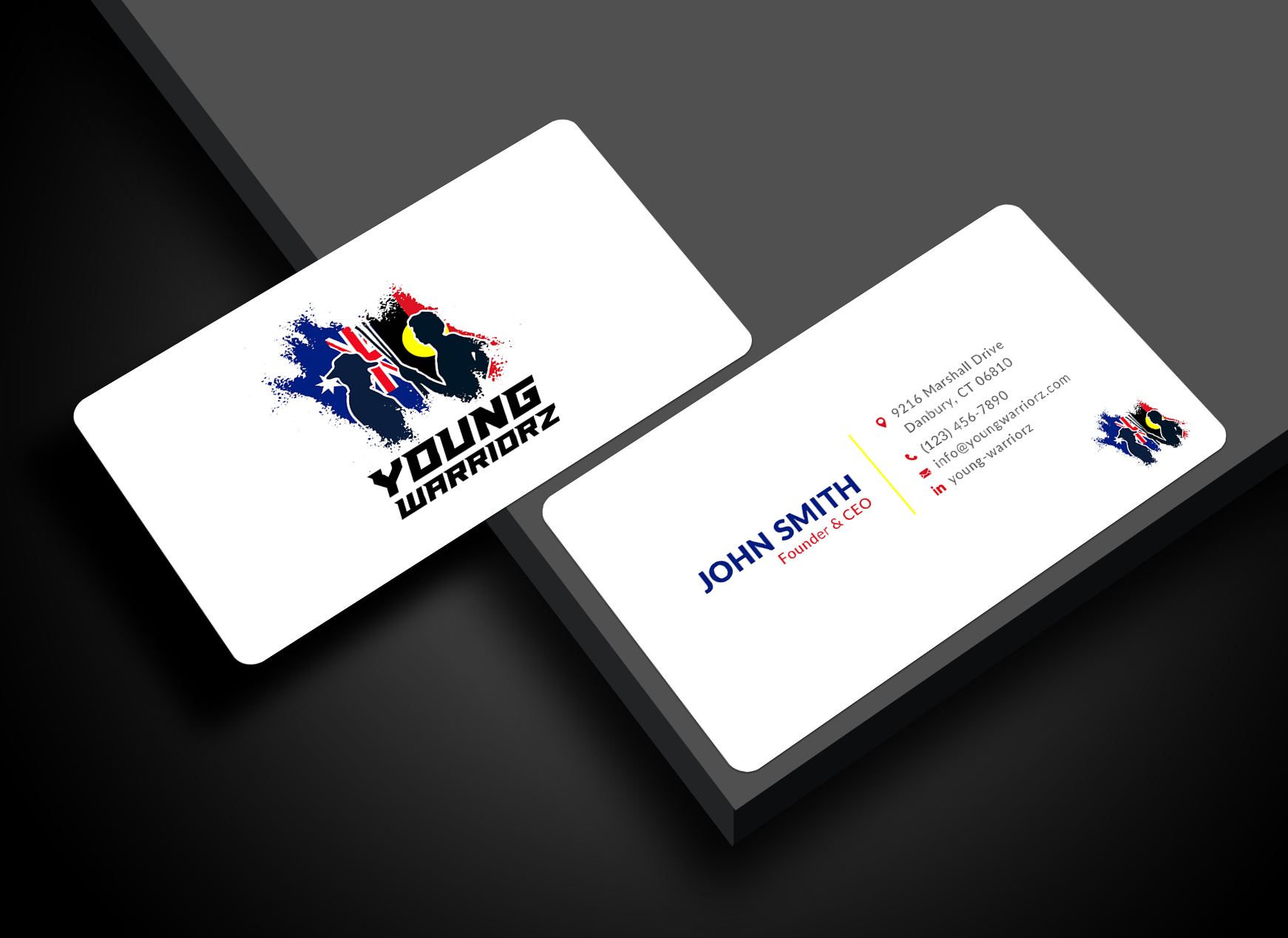 Business Card Design by Sun Moon Graphic Designer for Young Warriorz | Design #32747325