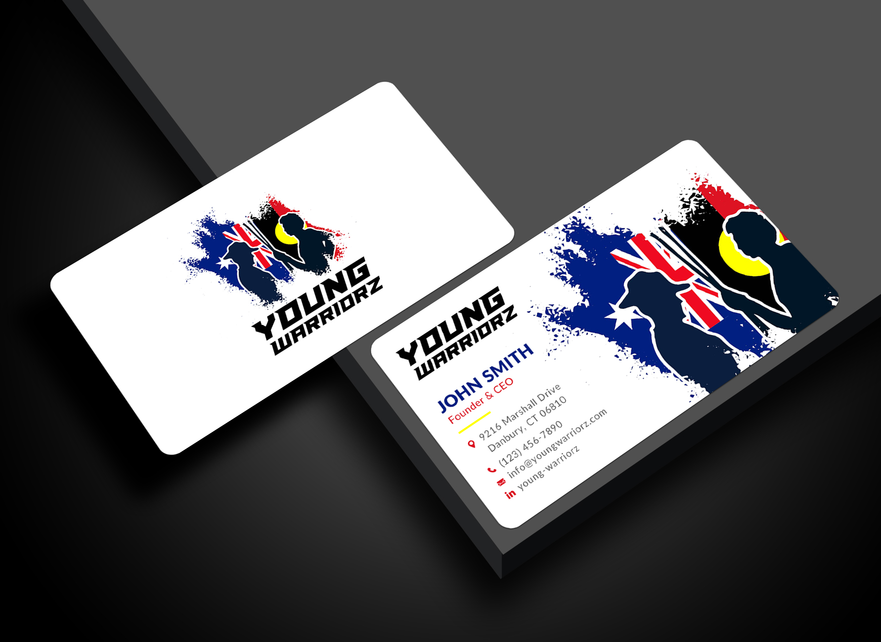 Business Card Design by Sun Moon Graphic Designer for Young Warriorz | Design #32747326