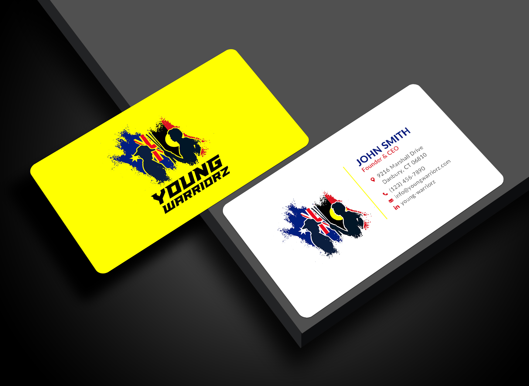 Business Card Design by Sun Moon Graphic Designer for Young Warriorz | Design #32747328