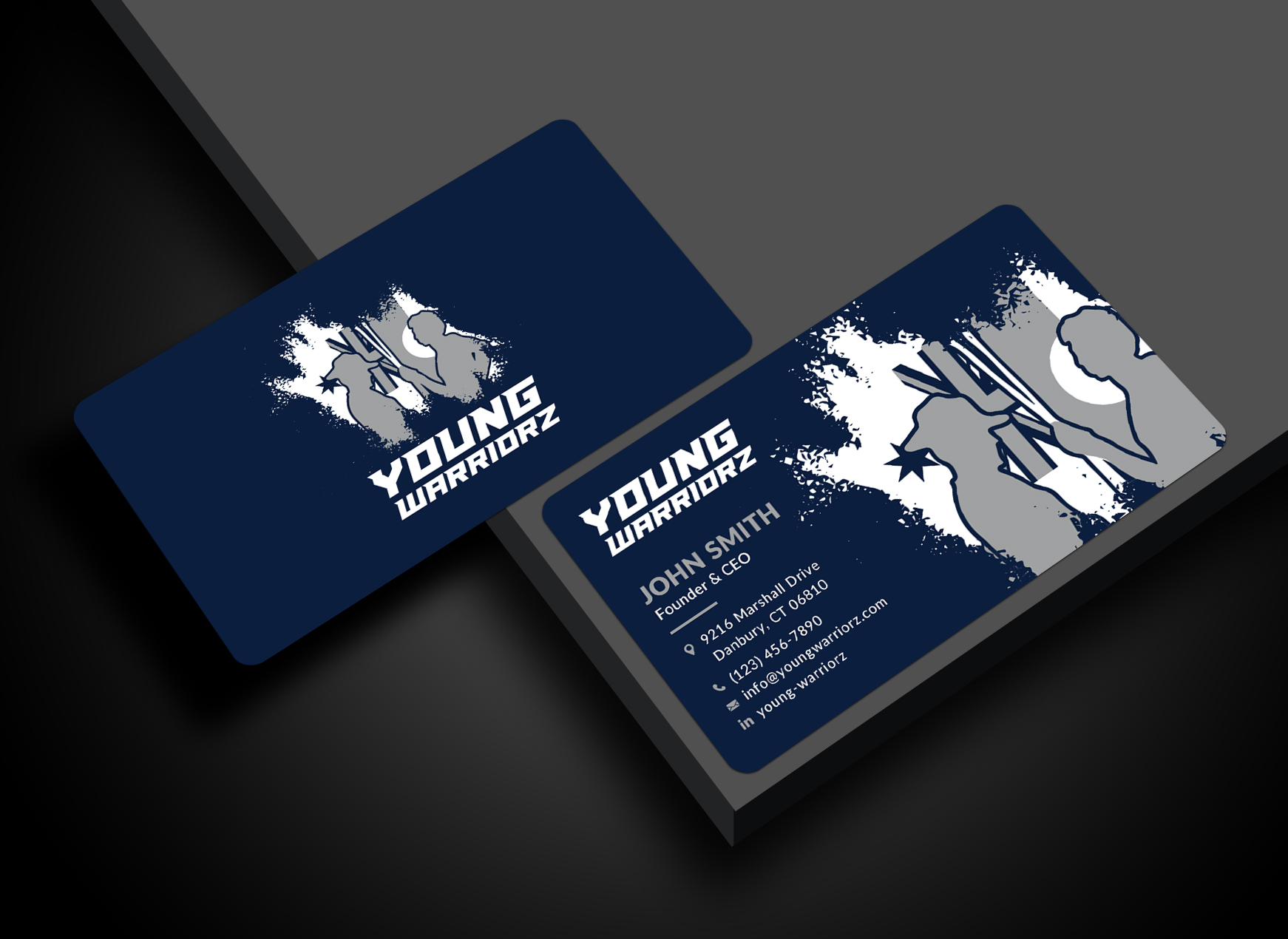 Business Card Design by Sun Moon Graphic Designer for Young Warriorz | Design #32748432