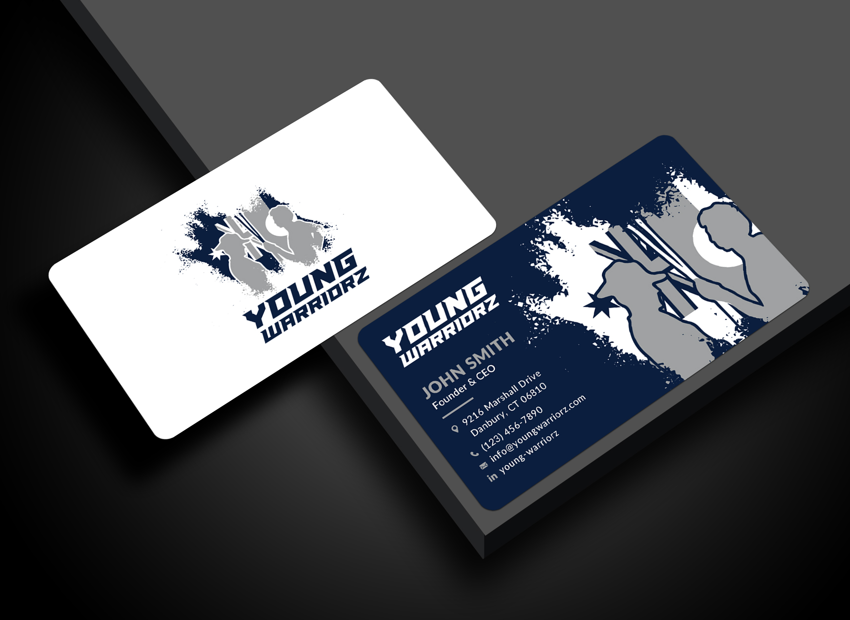 Business Card Design by Sun Moon Graphic Designer for Young Warriorz | Design #32748433