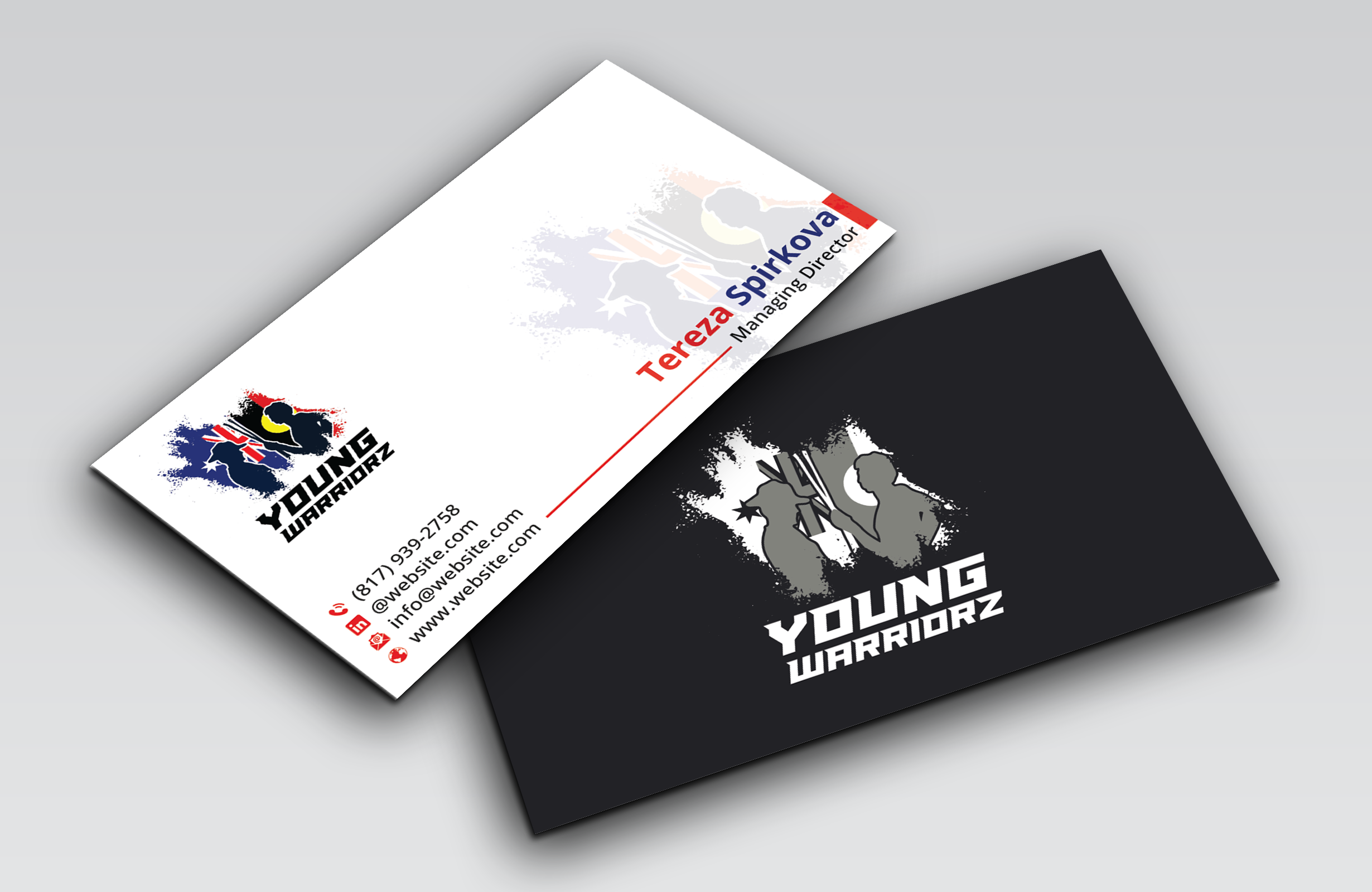 Business Card Design by DesignerShahadat for Young Warriorz | Design #32748843