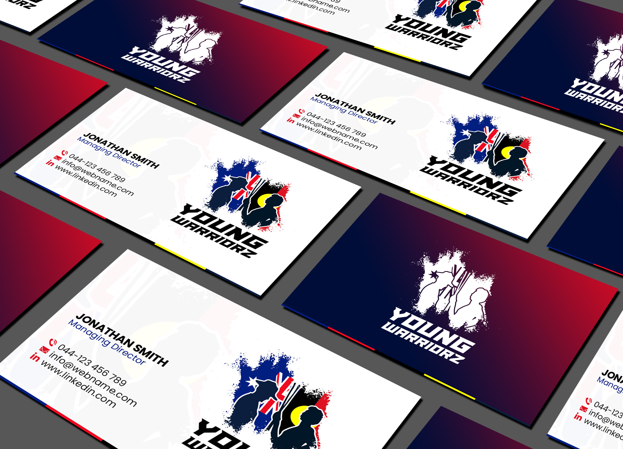 Business Card Design by Creations Box 2015 for Young Warriorz | Design #32748768