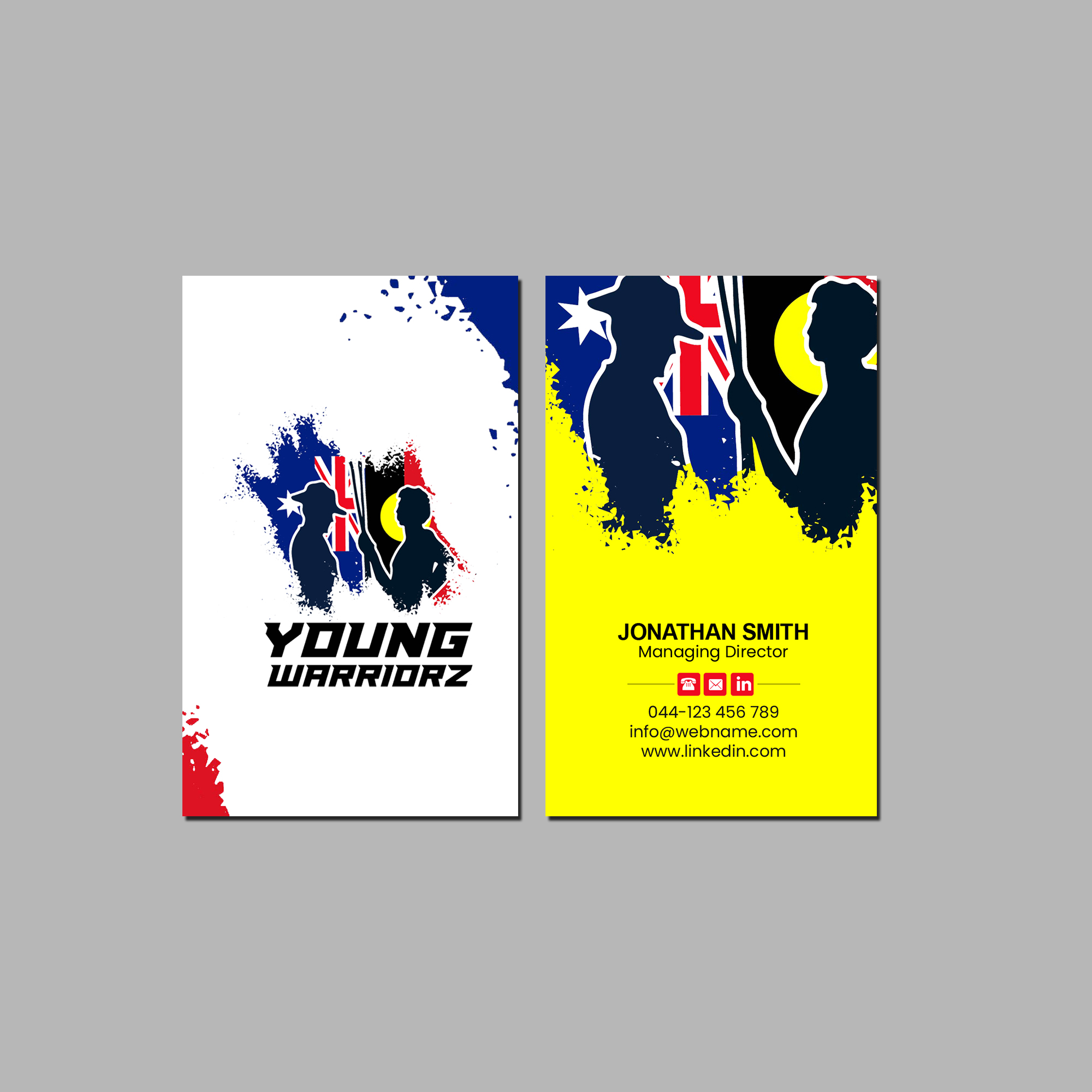 Business Card Design by Creations Box 2015 for Young Warriorz | Design #32748772