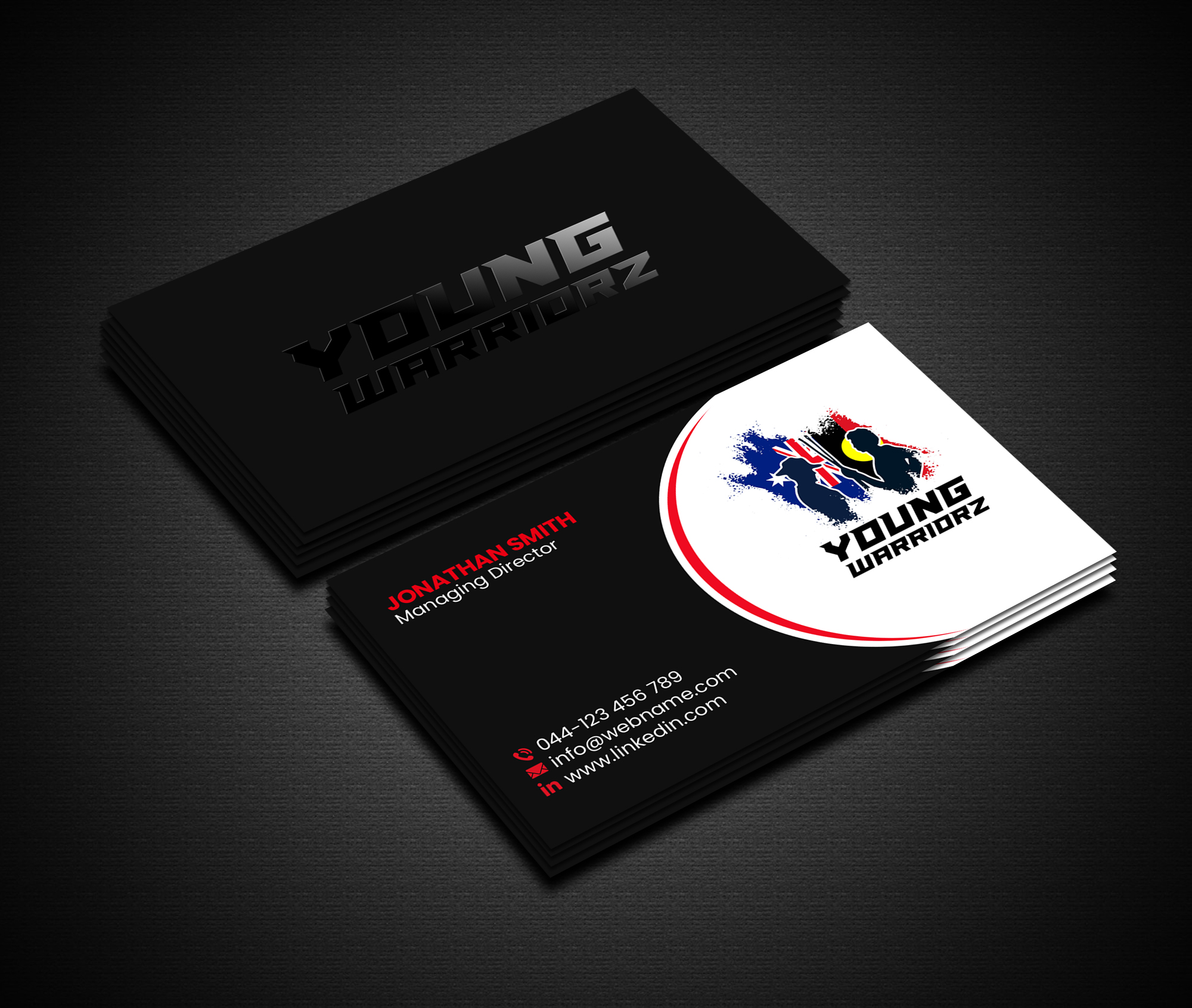 Business Card Design by Creations Box 2015 for Young Warriorz | Design #32748773