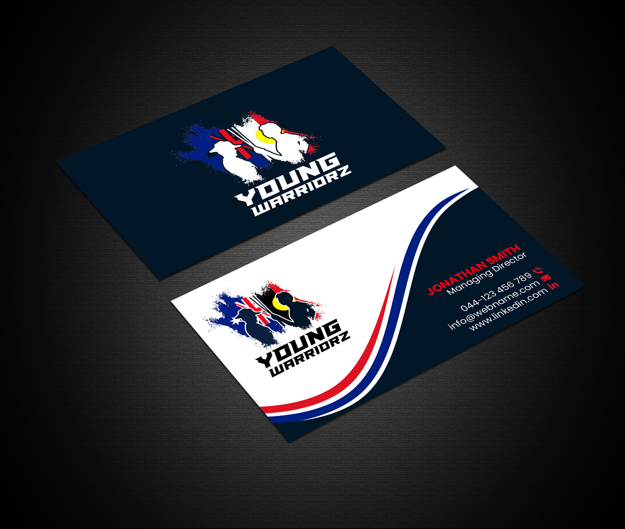 Business Card Design by Creations Box 2015 for Young Warriorz | Design #32748774