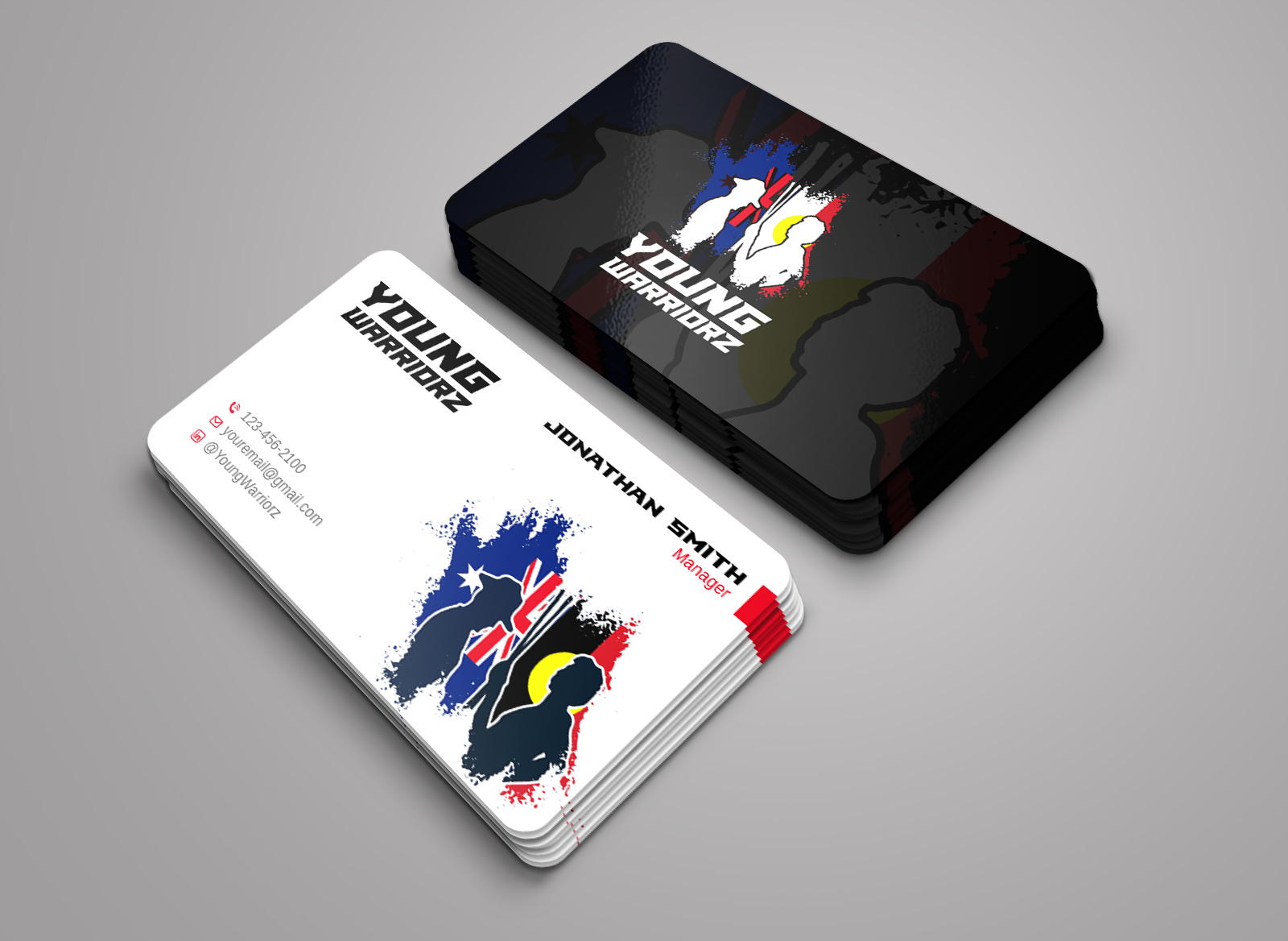 Business Card Design by LAXMI DESIGNHUB for Young Warriorz | Design #32749233