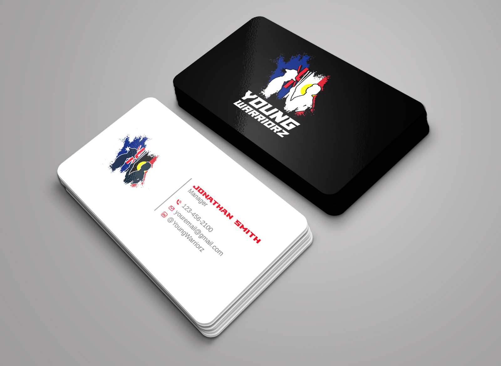 Business Card Design by LAXMI DESIGNHUB for Young Warriorz | Design #32749237