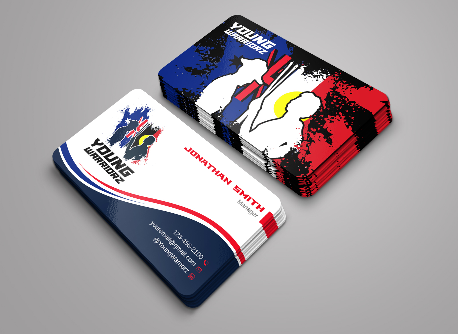 Diseño de Tarjeta de Presentación por LAXMI DESIGNHUB para Young Warriorz | Diseño #32749342