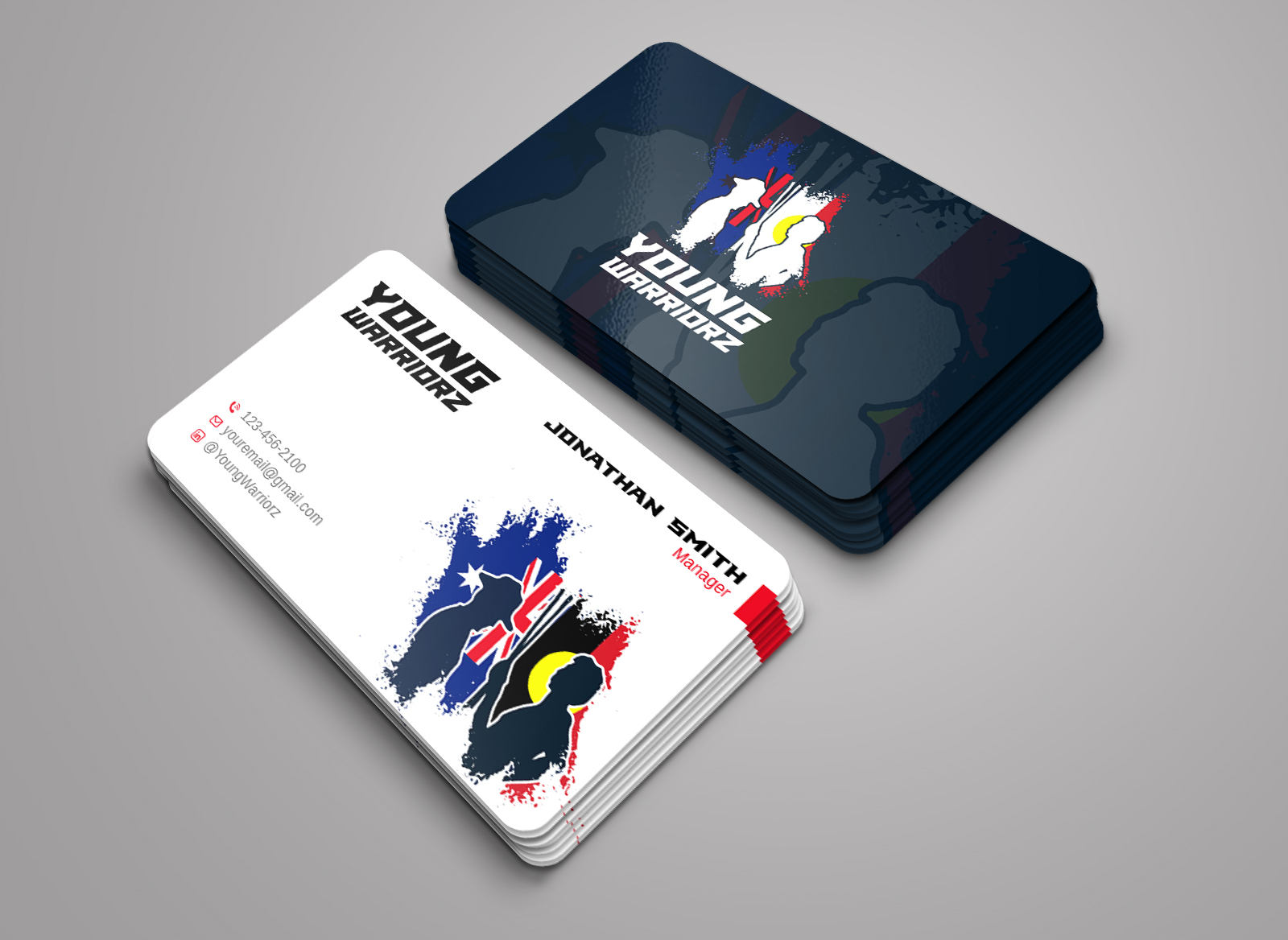 Business Card Design by LAXMI DESIGNHUB for Young Warriorz | Design #32749784