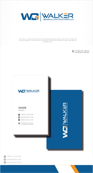 Logo Design by zebronicgraphic for Walker General Contractors LLC | Design: #32767686