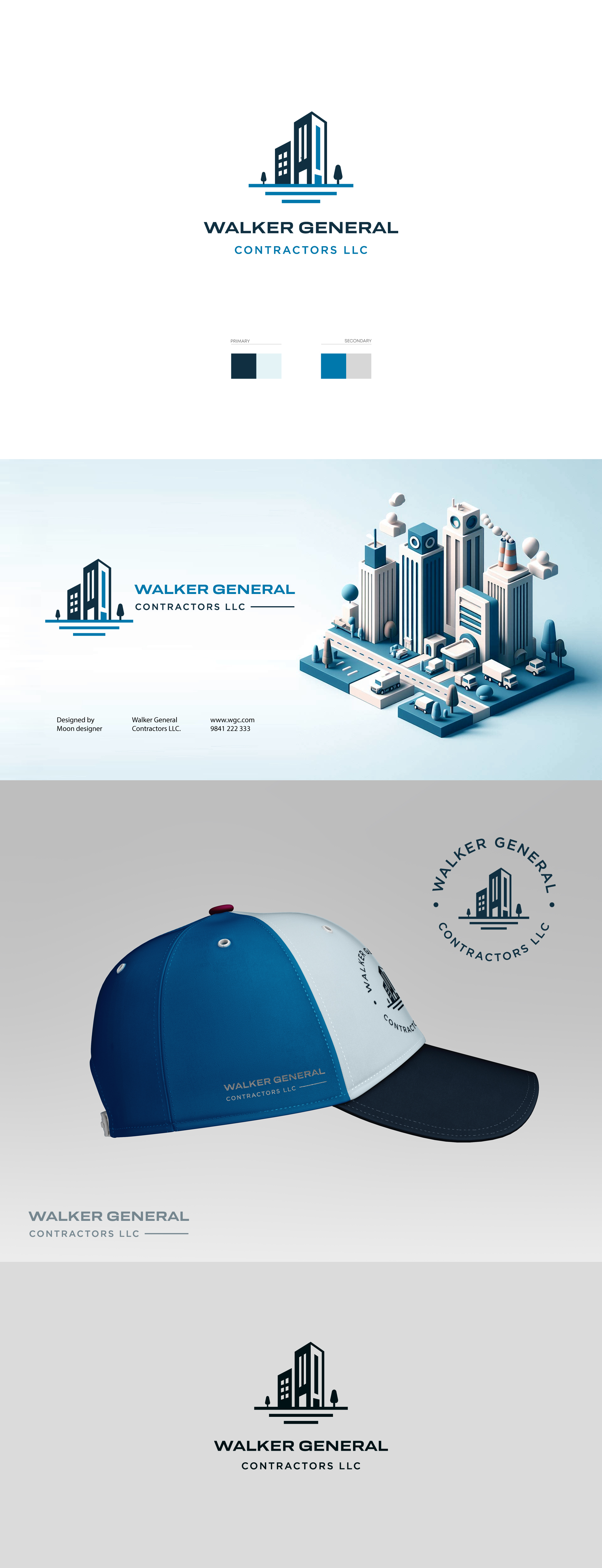 Logo Design by Moon Design. for Walker General Contractors LLC | Design #32769246