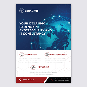 Flyer Design by YourLogoMaster for Darknet ehf | Design: #32797436