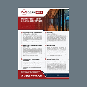 Flyer Design by GraphicMonster for Darknet ehf | Design: #32803133