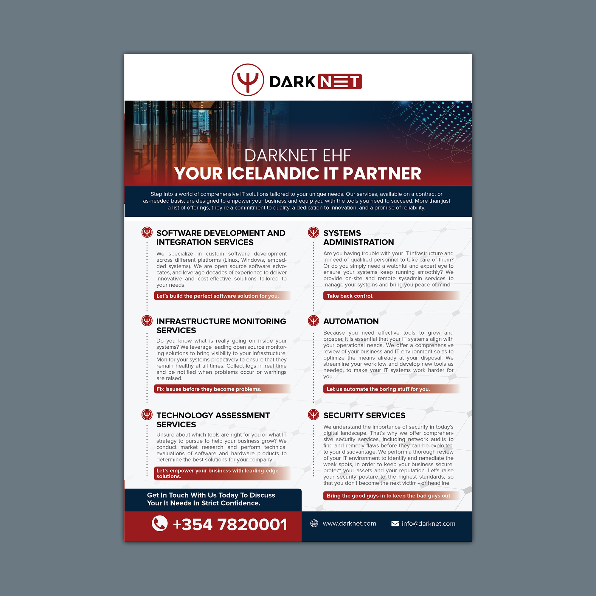 Flyer-Design von GraphicMonster für Darknet ehf | Design #32805865