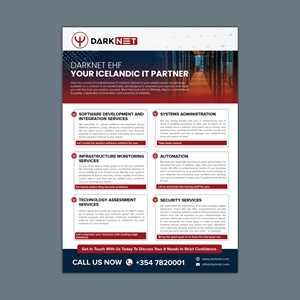 Flyer Design by GraphicMonster for Darknet ehf | Design: #32805868