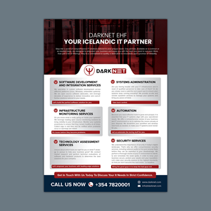 Flyer Design by GraphicMonster for Darknet ehf | Design: #32806265