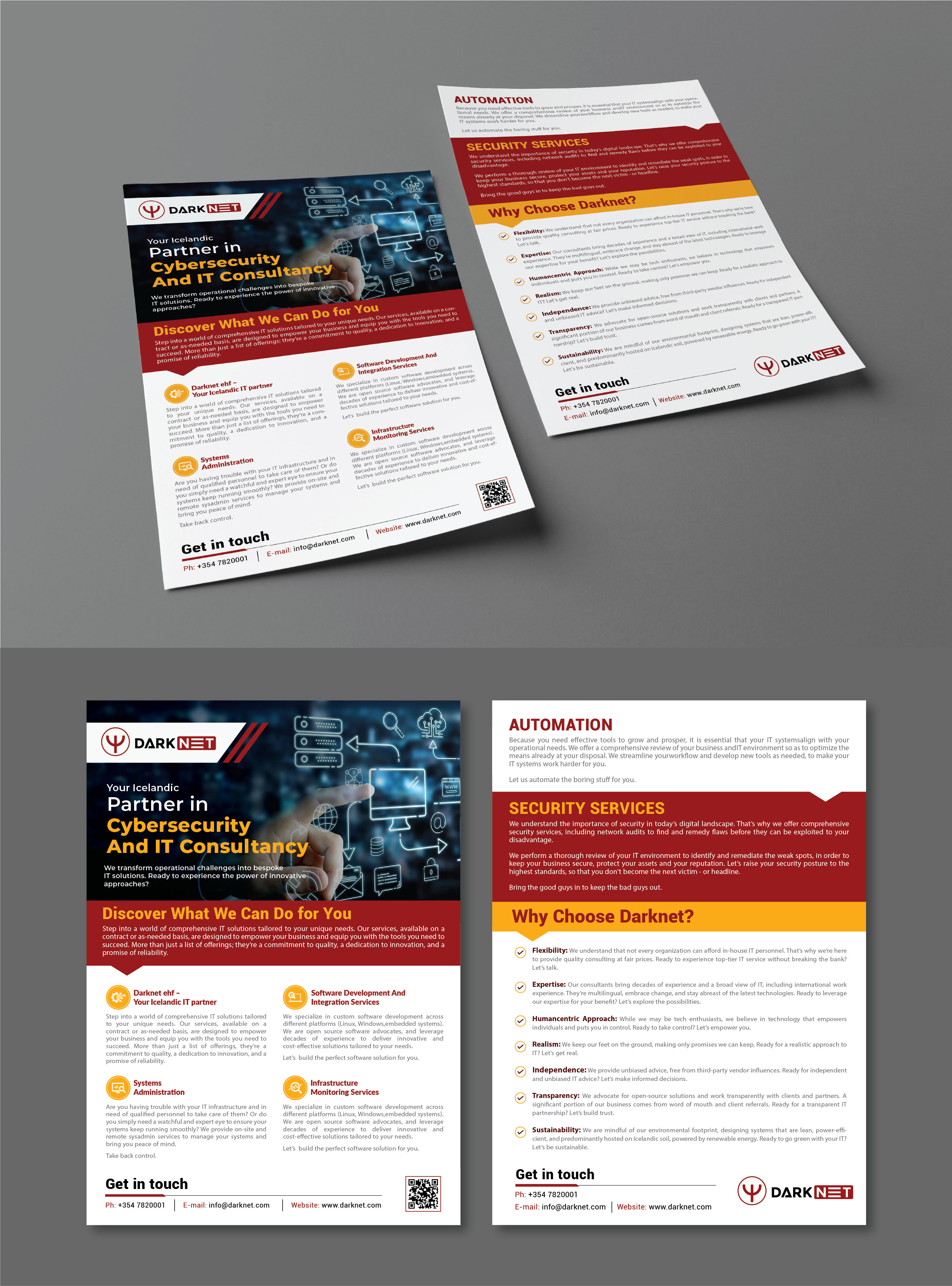 Flyer Design by artbitin for Darknet ehf | Design #32773450