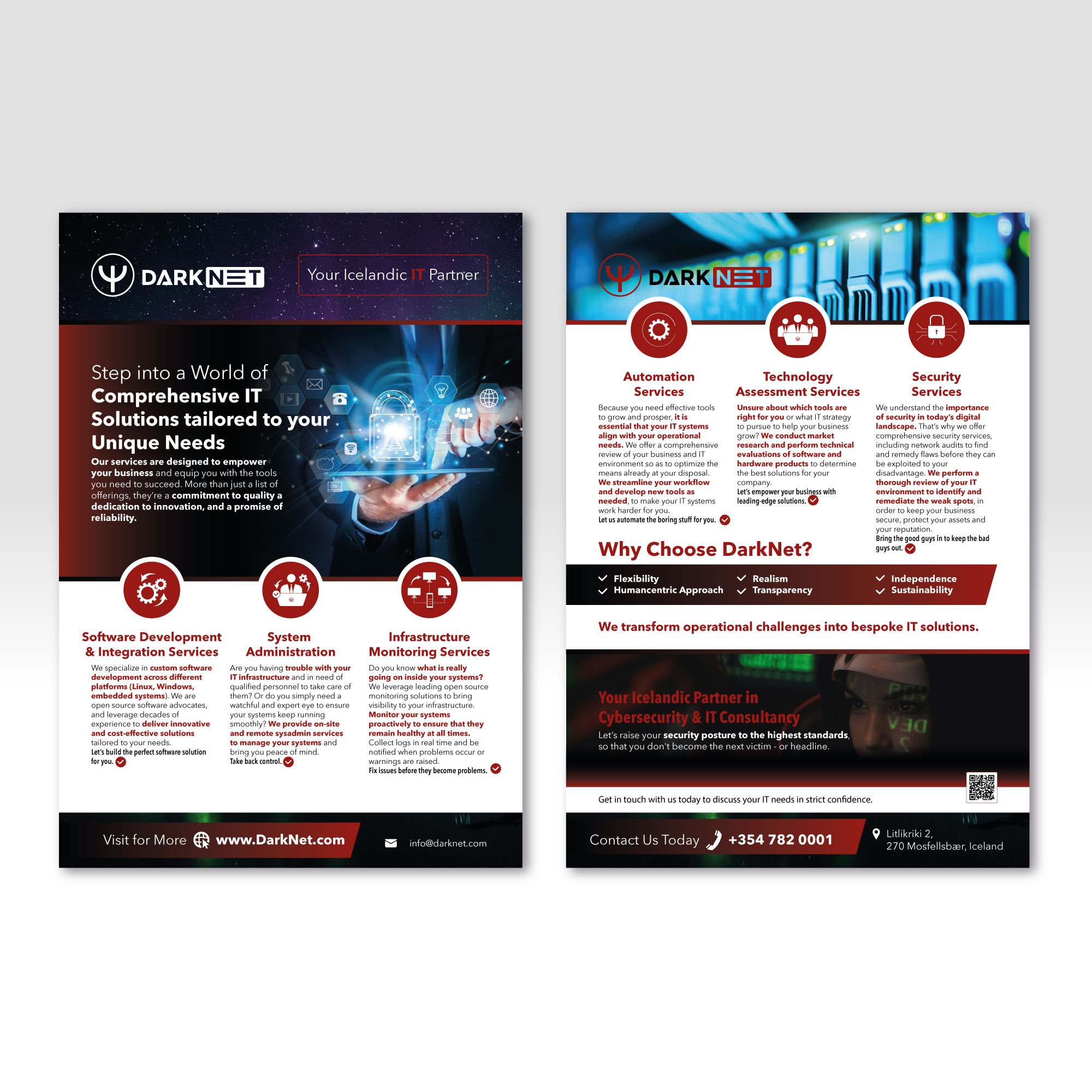Flyer Design by Litadesign for Darknet ehf | Design #32789476