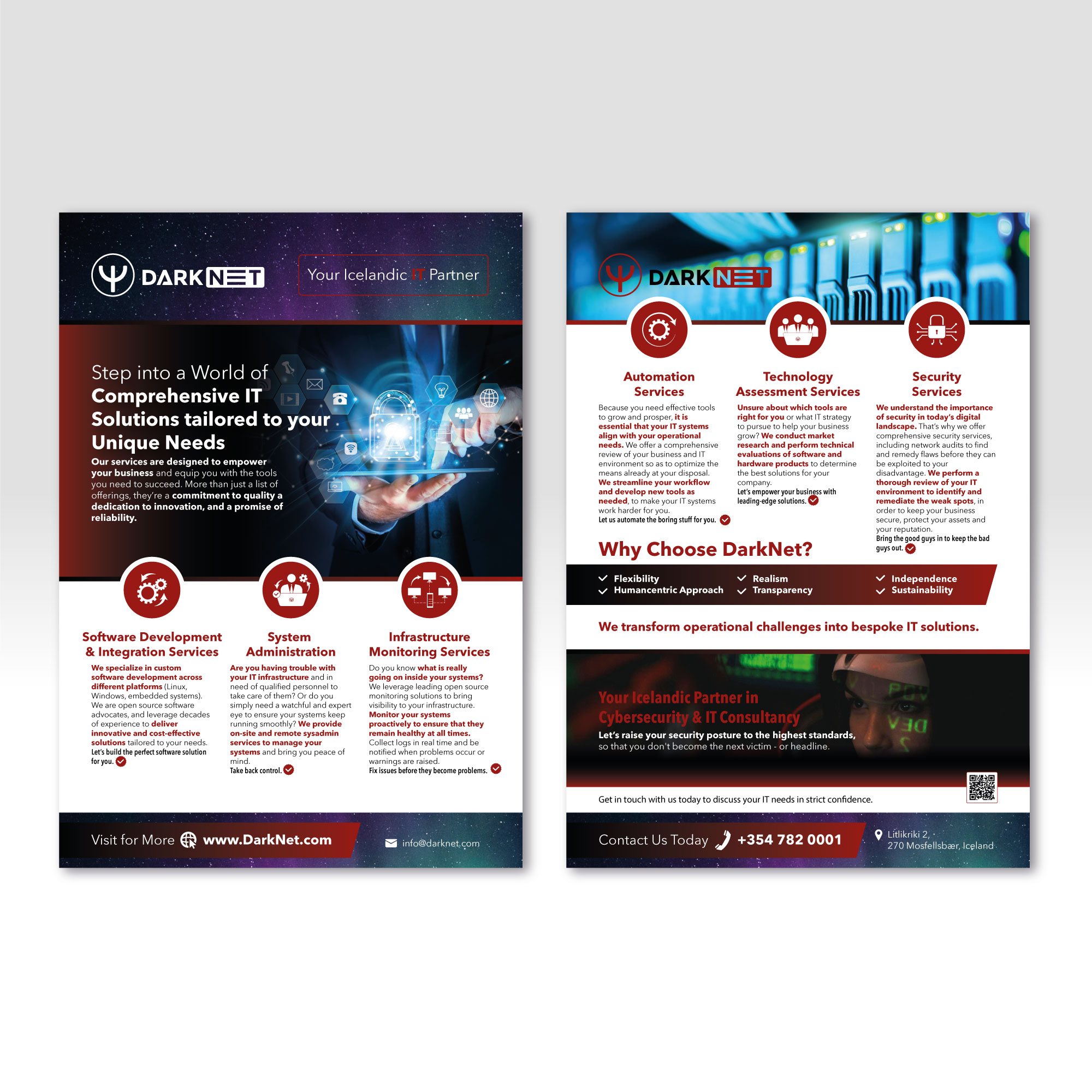 Diseño de Flyer por Litadesign para Darknet ehf | Diseño #32794676