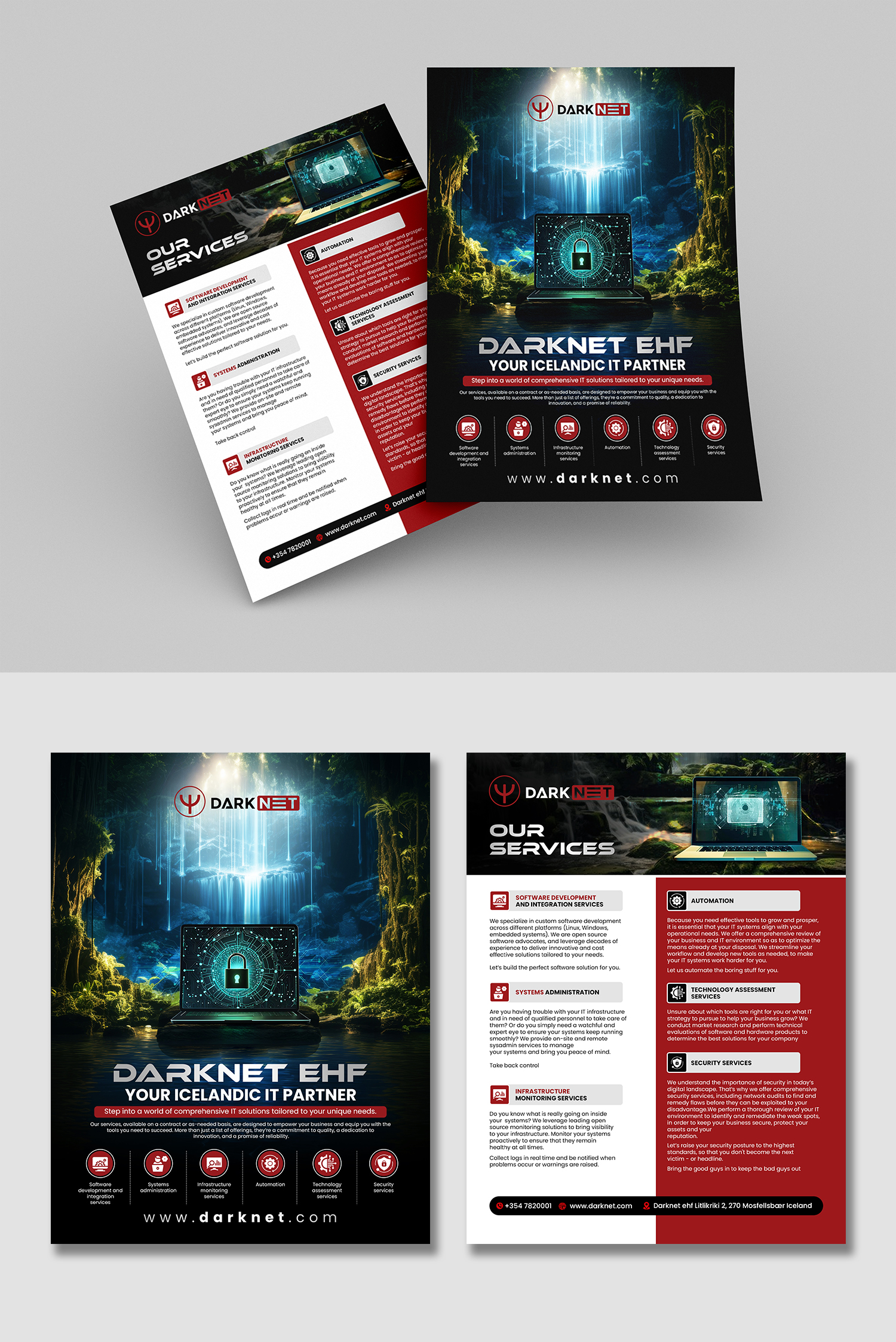 Flyer Design by debdesign for Darknet ehf | Design #32769380