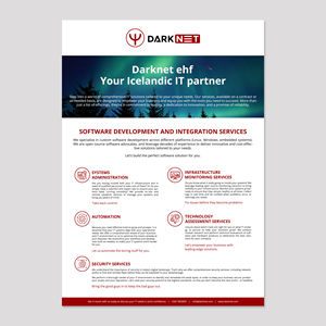 Design de Flyer par n2presents pour Darknet ehf | Design : #32787761