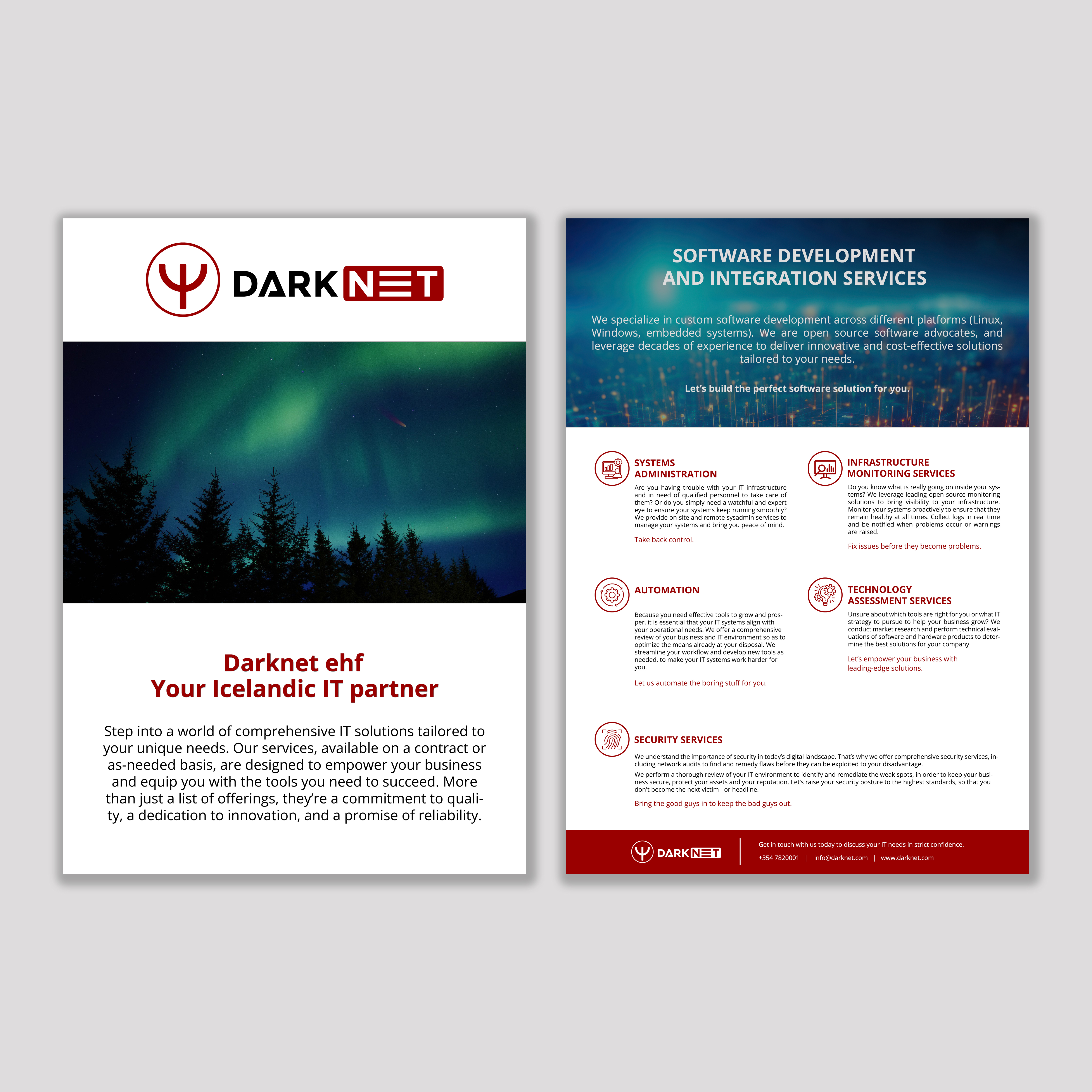 Diseño de Flyer por n2presents para Darknet ehf | Diseño #32794297