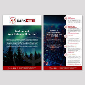 Flyer Design by n2presents for Darknet ehf | Design: #32795628