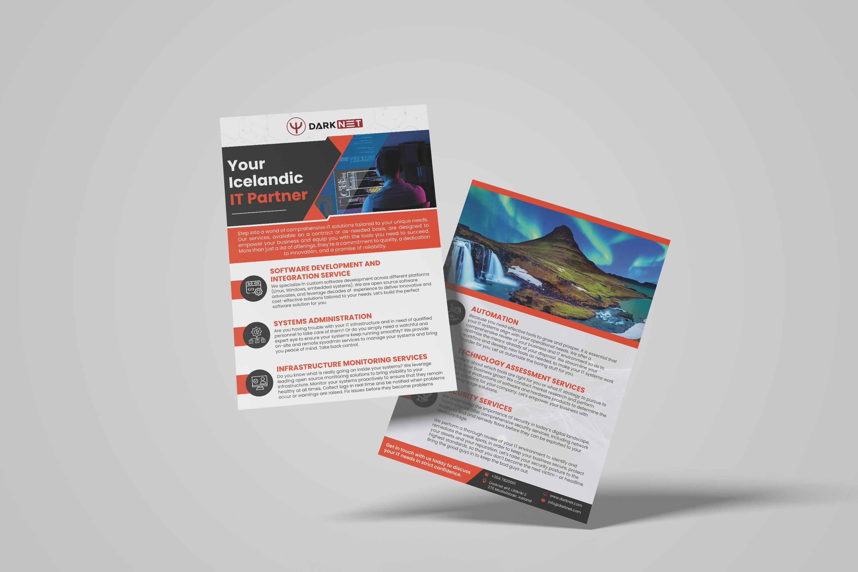 Flyer Design by awaisahmed1990 for Darknet ehf | Design #32787804