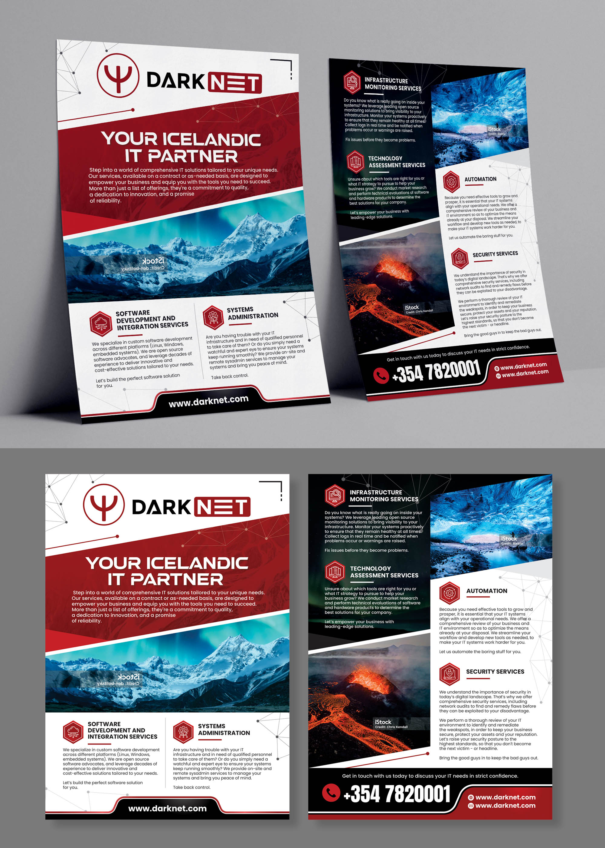 Flyer Design by Dzhafir for Darknet ehf | Design #32775616