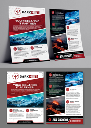 Flyer Design by Dzhafir for Darknet ehf | Design #32775616