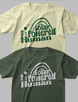 T-shirt Design by Teespixels for SOLAR POWERED HUMAN LLC | Design: #32769869