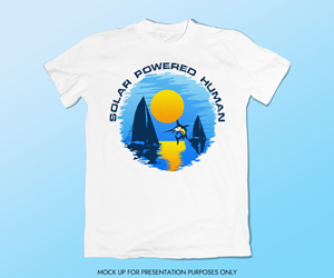 T-shirt Design by NancyTan for SOLAR POWERED HUMAN LLC | Design: #32800859