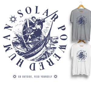 T-shirt Design by iqbalyozanda for SOLAR POWERED HUMAN LLC | Design: #32807439