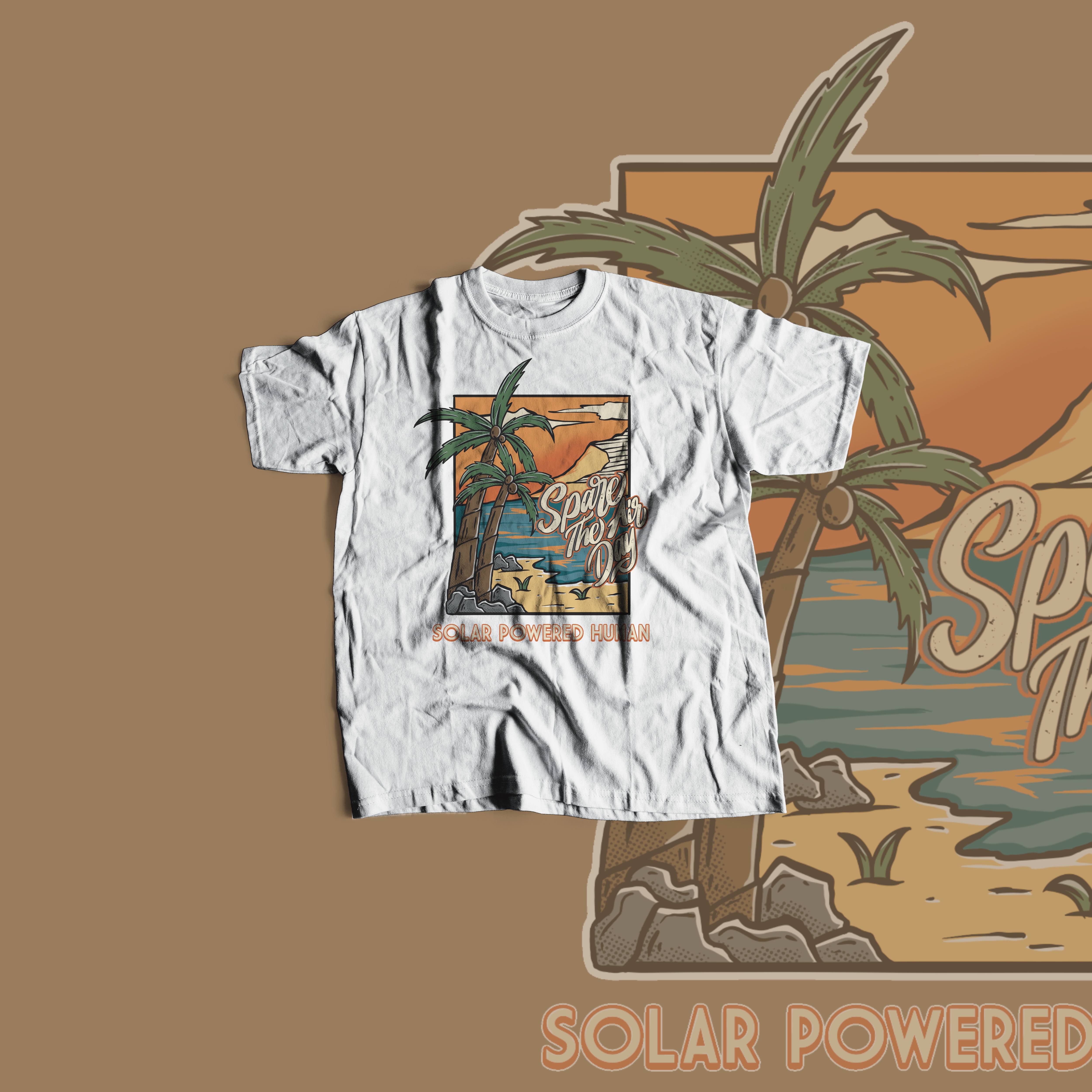 T-shirt Design by Dimaswdwn for SOLAR POWERED HUMAN LLC | Design #32802041