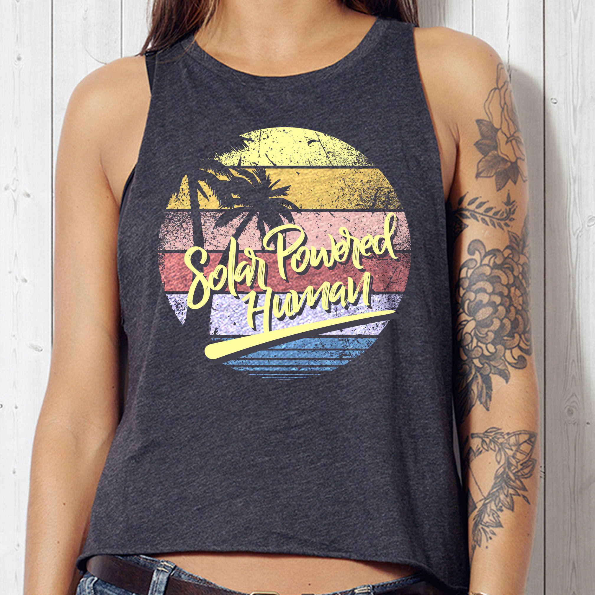 T-shirt Design by O_O NIZAL O_O for SOLAR POWERED HUMAN LLC | Design #32807514
